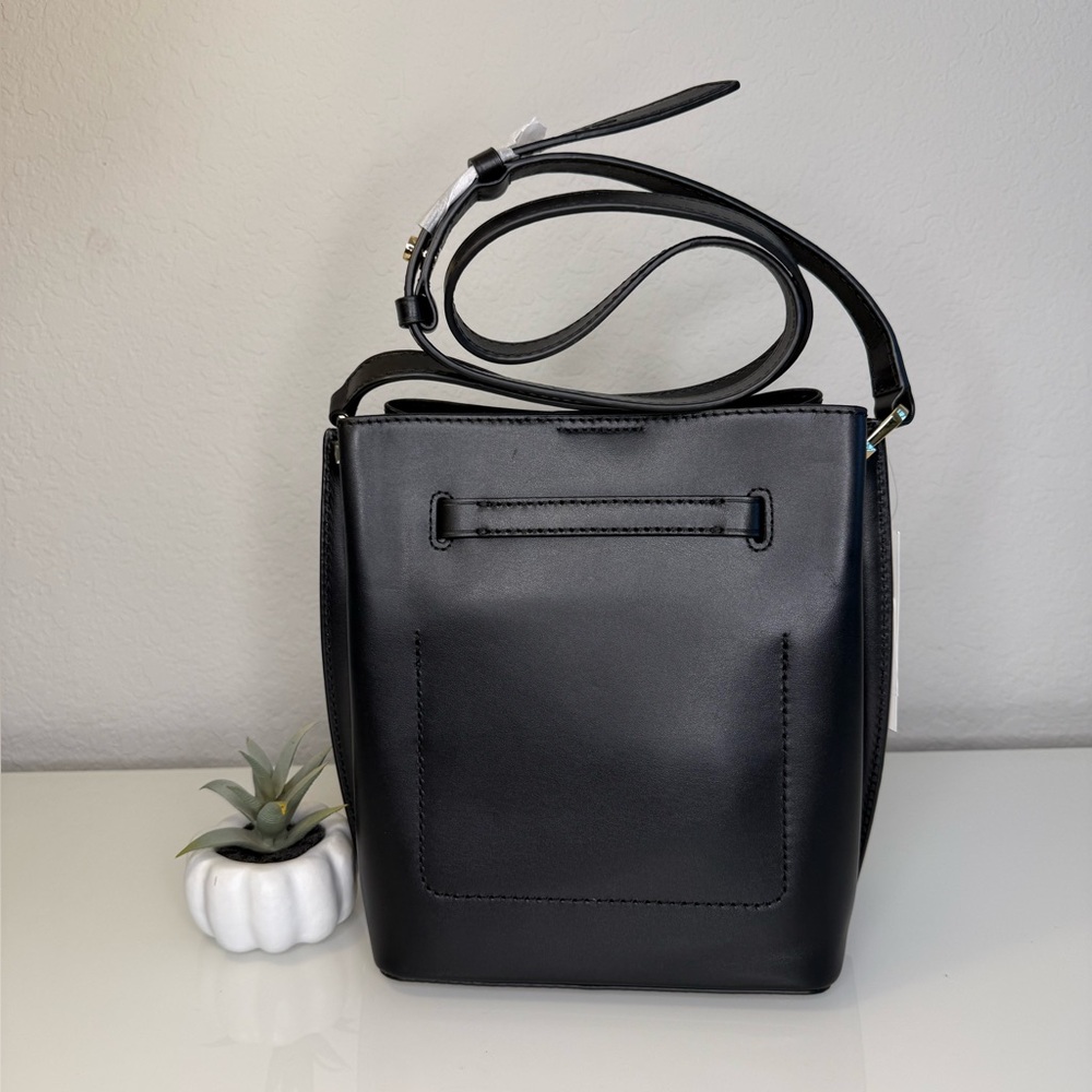MICHAEL KORS Hamilton Legacy Messenger Bucket Bag Black NWT - Picture 7 of 10